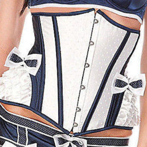 SatiN Ruffle Bow WAiST CiNCHER CoRSET VooDoo ViXEN